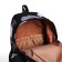 Youth backpack from textiles, 3 pockets, black/gray color