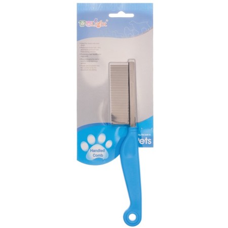 Delight antistatic comb, 37 teeth 23 mm, plastic pen, black and blue-3
