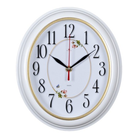 Watch wall, interior "lightness", 22.5 x 26.5 cm, white body with gold