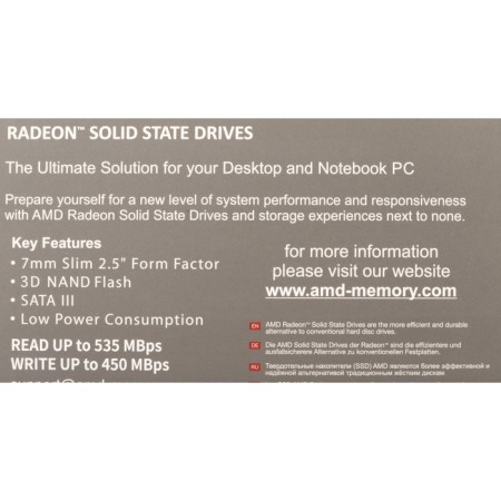 SSD 2.5 "AMD Radeon R5 256 GB SATA III (R5SL256G)-8