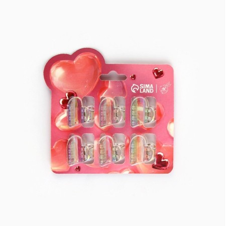 Hair crab "most charming", set of 6 pcs, 1.5 x 1.5 cm-4