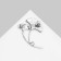 Brooch "Galiotis" flowers-zontics, green color in silver