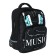 School backpack 40 x 30 x 19 cm, ergonomic back, Bruno visconti 12-002 Soundmania, black