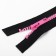 Lightning "Tractor", No. 5, detachable, castle machine, 90 cm, black/pink color