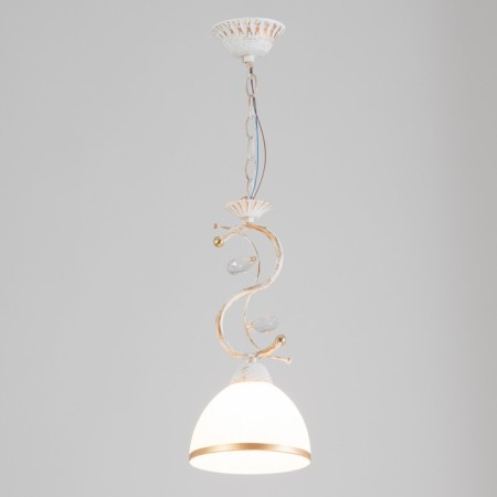 Lamp Bayerlux 59301/1 E27 40W white with a golden patina 15.5x15x32 cm-1