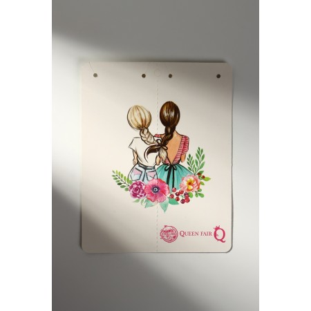 Kulons "Demetrons" Rainbow in the heart, colored in silver, l = 45 cm-5