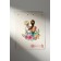 Kulons "Demetrons" Rainbow in the heart, colored in silver, l = 45 cm