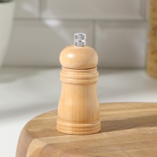 Mill for spices of the share, 10.5 × 4.5 cm, metallic mechanism, color light wood