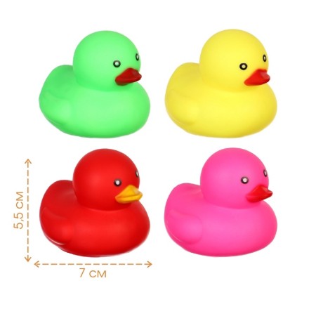 Toys for dogs. Rubber figurine with a “Duck” squeak, 7 cm, mix-1