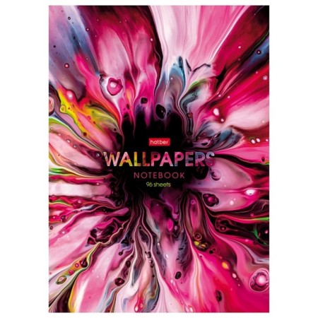 A4 notebook, 96 sheets in the Kaleidoscope cage, covered cardboard, glossy lamination, block 65 g/m2, 3v mix-1