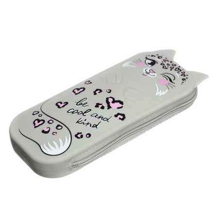 Penal-football is soft 85 x 200 x 25 mm, silicone, Phoenix "Cat in hearts" Gray 61994