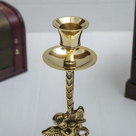 Climb "Angel" per 1 candle, brass 9x9x24 cm-2