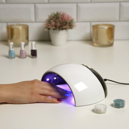 Luazon Luf-18, LED, 24 W, 8 diodes, timer 60/90/120 sec, USB, white-1
