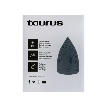 Taurus Quios 3000 iron, ceramic sole, 3000 watts, 45 g/min, 290 ml, black and blue-3
