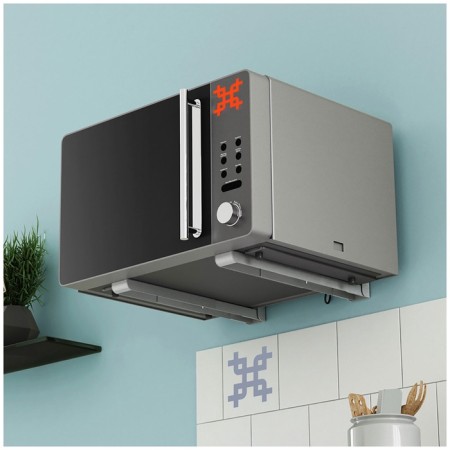 Crasstein UNITEKI DMW7Microwave for microwave microwave oven on a folding wall, steel-8