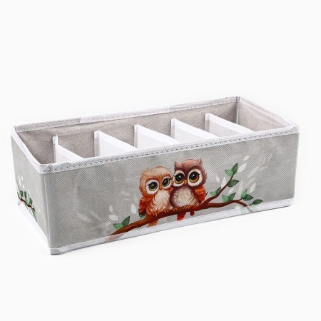 Organizer for storage, coffee for linen 6 cells "owl", 32 x 15 x 10 cm-1