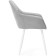 Slame Slam Metal Carcass stool, metal/velor, white/gray 53x64x83 cm