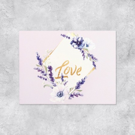 Postcard-Complement "Love" 8 x 6 cm-1