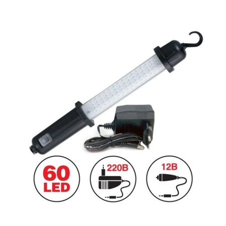Avs CD607A portable lamp, 60 LED, 220/12 B, AKB