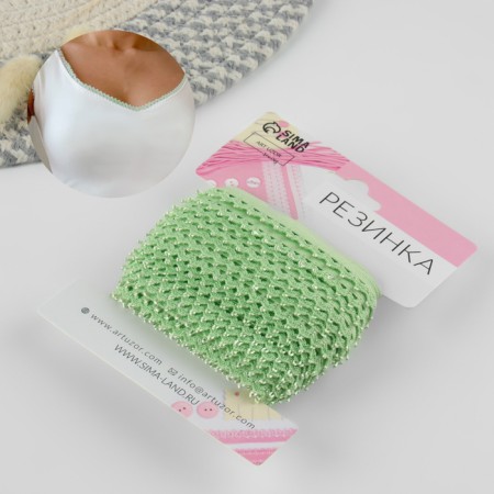 Gum is openwork, 13 mm, 10 ± 1 m, green color-1