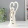Souvenir Ceramics Light "Abstraction. Lovers, Kiss at a large heart" 11x8.5x20.5 cm