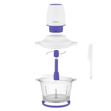 KitFort KT-3050-1, plastic grinder, 400 W, 1.5 l, 2 speeds, white-violet-4