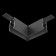 Corner Connector for the Technical Trahnical Trahnical Trahcl-41b, 10x10x5.2 cm, black color Black