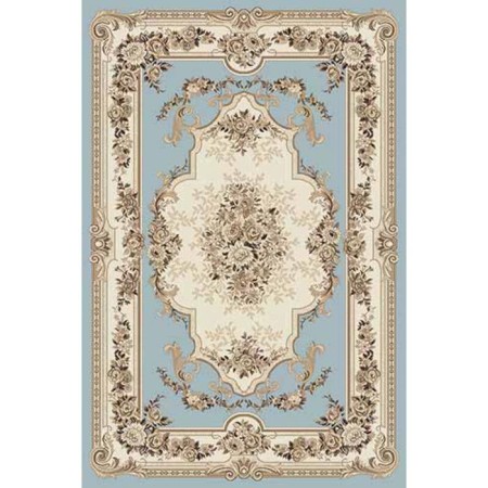 Rectangular carpet Merinos Valencia Deluxe, size 250x350 cm, color L.Blue-brown