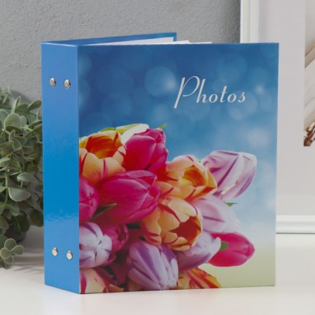 Photo album for 200 photos 10x15 cm "Flower collection-4 blue"