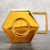 Ceramic mug "Real man", 550 ml, golden color