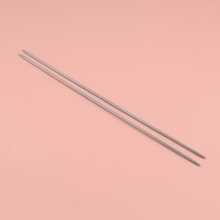 Knitting needles, straight lines, d = 3.5 mm, 35 cm, 2 pcs