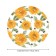 The tablecloth “Sunflower and Bumblebee”, round, oxford, elastic band, size 140x140 cm, diameter 105-120 cm