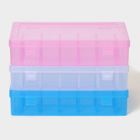 Organizer for storing threads, 24 cells, 28 × 19.5 × 6 cm, color mix-13