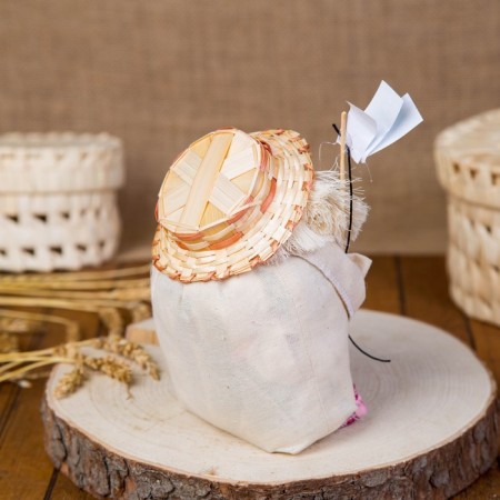 The amulet-domain "Andreyka in a straw hat, with a cash fan", 19x13x10 cm mix-9