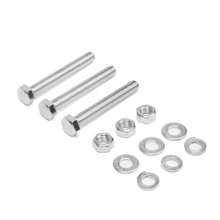 Bolt Stroybat, with a hexagonal head, galvanized, Din933, M8x60 mm, 3 pcs-1