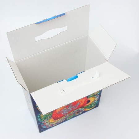 New Year. Gift box, New Year's with the plastic handle "Eastern Snake" 28.5*14*33 cm.-4