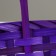 Set of wicker baskets, D19x9/32 cm, d22x9.5/34 cm, d25x10/36 cm, 3pcs, purple, bamboo