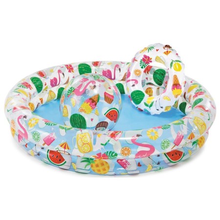 The inflatable “fruit” pool, 122 x 25 cm, with a circle and a ball, from 2 years old, 59460np intex-2