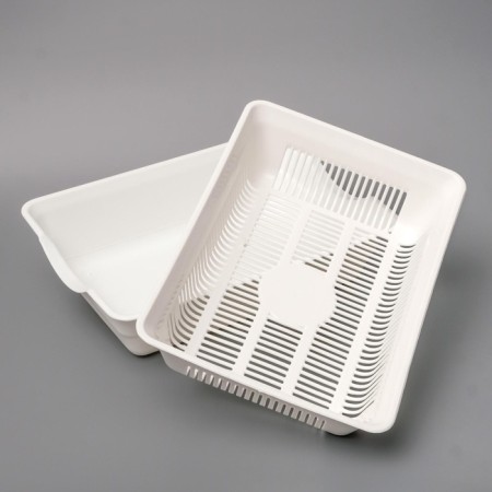 Deep toilet with a mesh of 36 x 25 x 9 cm, white