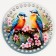 Bottoms for knitting 2 in 1 "birds on the apple tree", circle 15 cm, hdf 3 mm