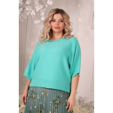 Female jumper, size 58, turquoise color