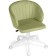 Computer chair Plastic Plastic/velor, white/green 59x60x78 cm