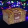 Garland "thread" 10 m, IP44, UMS, dark thread, 100 LED, glow of multi, 220 V