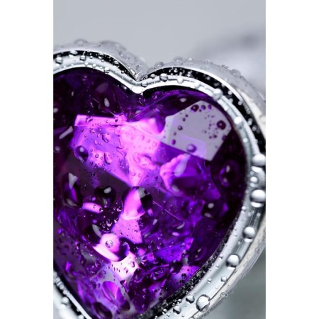 Anal plug with the Toyfa Metal rhinestone, silver, amethyst, 7 cm, d = 2.7 cm-10