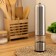 Electric mill Luazon Let-002, metal, from batteries, silver