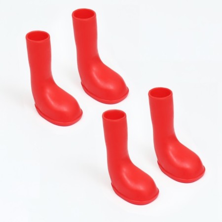 Rubber boots for dogs, high, size S (4, 5 x 2, 9 x 6, 5 cm), red-1