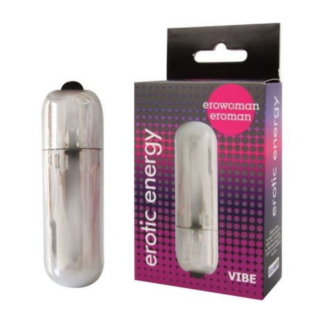 Vibrator MinoMan-Heroman, Vibroopul, 55 x 17 mm, silver, ABS plastic