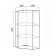 Cabinet hinged for the bathroom corner "PS", 25 x 25 x 70 cm