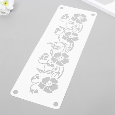 Stencil-Borde "Flowers" 11x32 cm-1