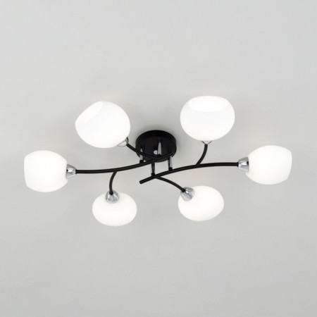 Ceiling chandelier Citilux "Florida" CL148165, 80x55x14.5 cm, 6x60W, E14, Black Color Black-1